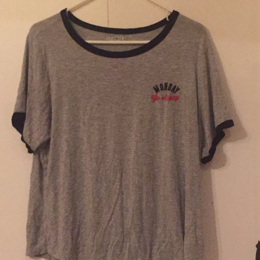 Joe boxer “Monday go away” crop top